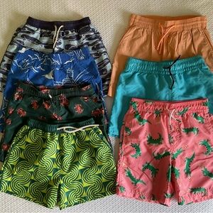 Colorful Patterned Swim Shorts Set